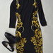 Midi juoda suknelė su aukso detalėmis