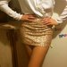 auksinis blizgantis sijonas