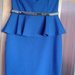 mėlyna suknelė su mini sijonėliu 