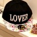 Naujas juodas gelėtas LOVER full cap