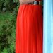 Raudona - koralinė ilga suknelė