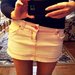 Baltos spalvos džinsinis sijonas
