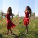Ilga raudona Vero Moda suknelė