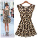Leopardinė trumpa suknelė