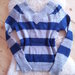 Marinistinio stiliaus vilnonis lengvas megztinis