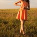 Oranžinė vasarinė suknelė