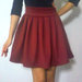 bordo raudona sijonas