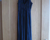 Klasikinė tamsiai mėlyna vasarinė suknelė