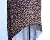 Influence trikotažinis leopardo raštų sijonas