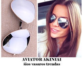 Aviator veidrodiniai akiniai