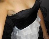 Puošni suknelė juoda/balta