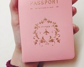 Naujas rožinis paso dėklas