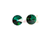 Swarovski rivoli auskarai "Emerald"