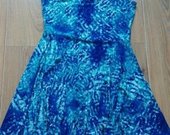Raštuota mėlyna suknelė
