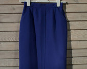 Vintažinis ryškiai mėlynas sijonas