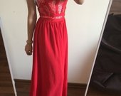 Maxi raudona suknele