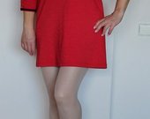 raudona trumpa suknele-tunika