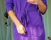 Violetinė šilta suknelė