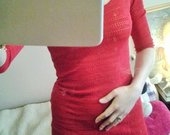Valentino stiliaus raudona suknelė