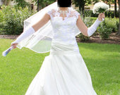 Prabangi vestuvinė suknelė Mikado šilkas