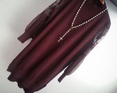 Ruda tunika/suknelė retro rankovėmis