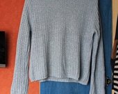 Žydras megztas megztinis