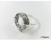 Žiedas su Swarovski kristalu S0437