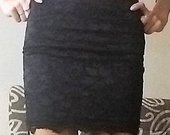 juodos spalvos trumpas VERO MODA sijonas