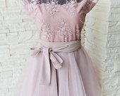 Dirty pink tiulio suknele