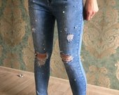 Nauji L dydžio džinsai su blizgiais