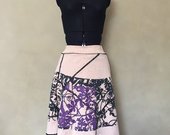 Originalus gėlių raštais dekoruotas sijonas