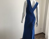 Mėlyna žuvelės formos proginė ilga suknelė