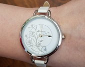 Moteriškas naujas baltas laikrodis