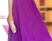 Nauja violetinė suknelė su kišenėm