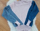 Oversized megztinis aukštu kaklu