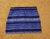 Zara mėlynas raštuotas sijonas