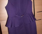 Peplum violetinė suknelė