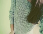 Šviesiai žalias megztinis Bershka