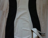 klasikine juodai balta suknele 
