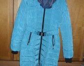 Mėlynas žieminis paltas