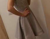Pilka kokteilinė suknelė