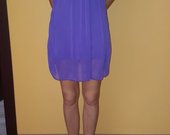 Violetinė trikotažinė suknelė