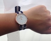 Mėlyna/balta moteriškas laikrodis