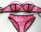 Naujas rožinis maudymosi kostiumėlis