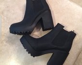 H&M black platform ankle boots