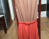 Kreminė / oranžinė suknelė