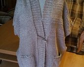ilgas megztinis užsegamas kardiganas