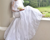 Nuostabaus grožio gipiūrinė vestuvinė suknelė