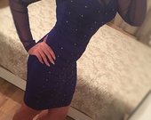 Nauja mėlyna puošni suknelė 