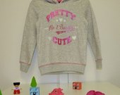 Pašiltintas megztinis su gobtuvu mergaitei